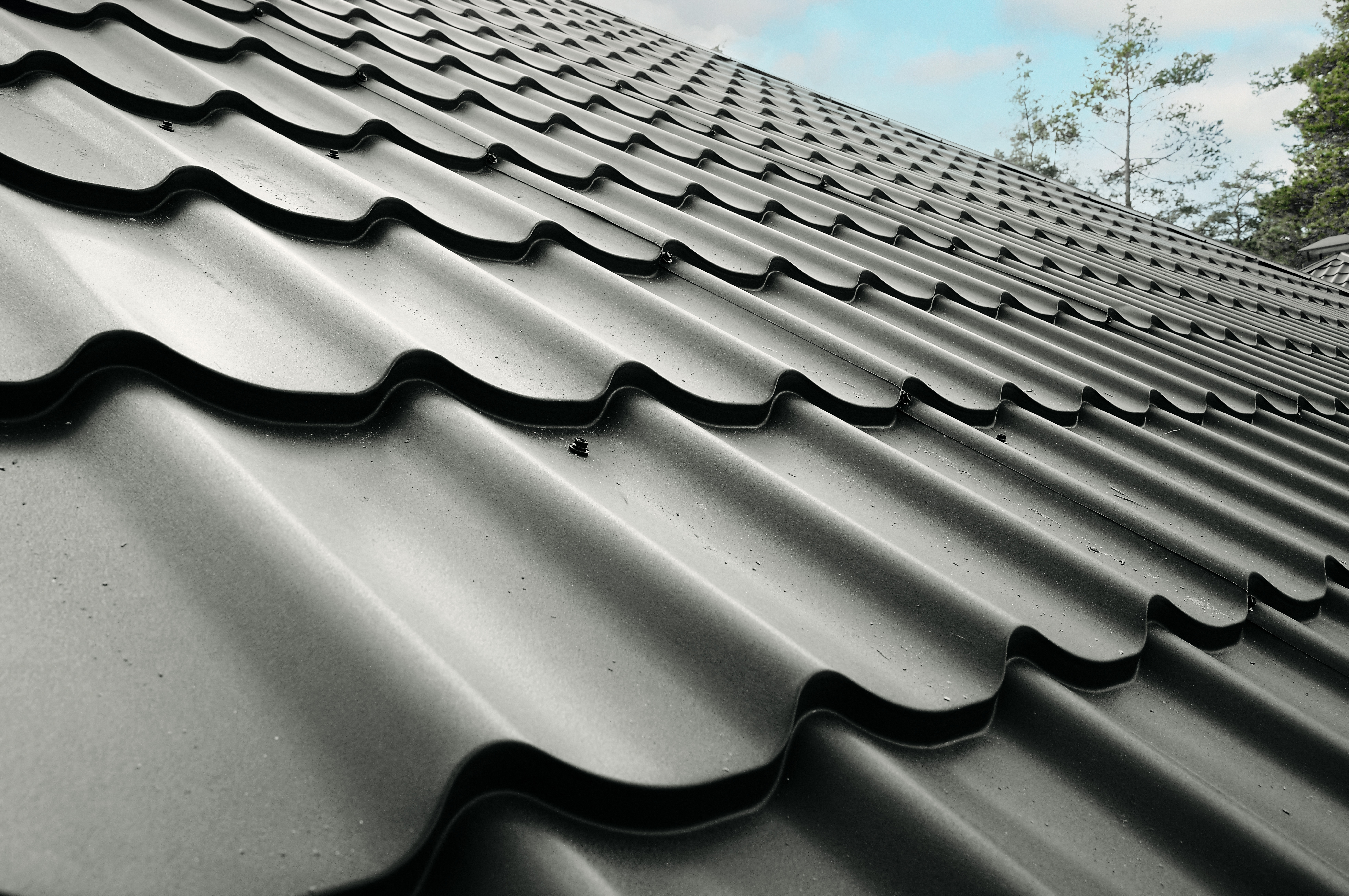 Close-up of architectural asphalt shingles